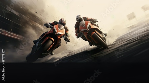 Motorcycle racing photo