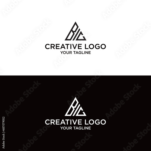 vektor desain logo BIC huruf kreatif