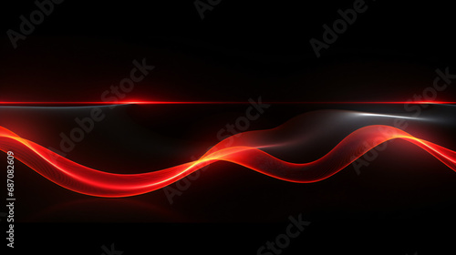 A dark background with red lines