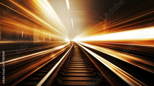 abstract train  rail speed background. 