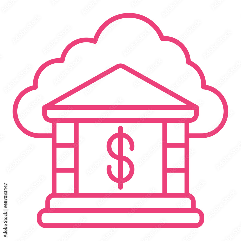 Cloud Banking Icon Cloud Banking Icon