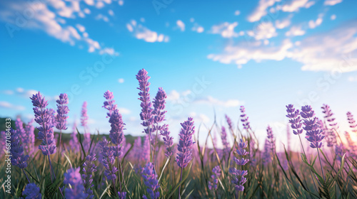 A field of lavender flowers