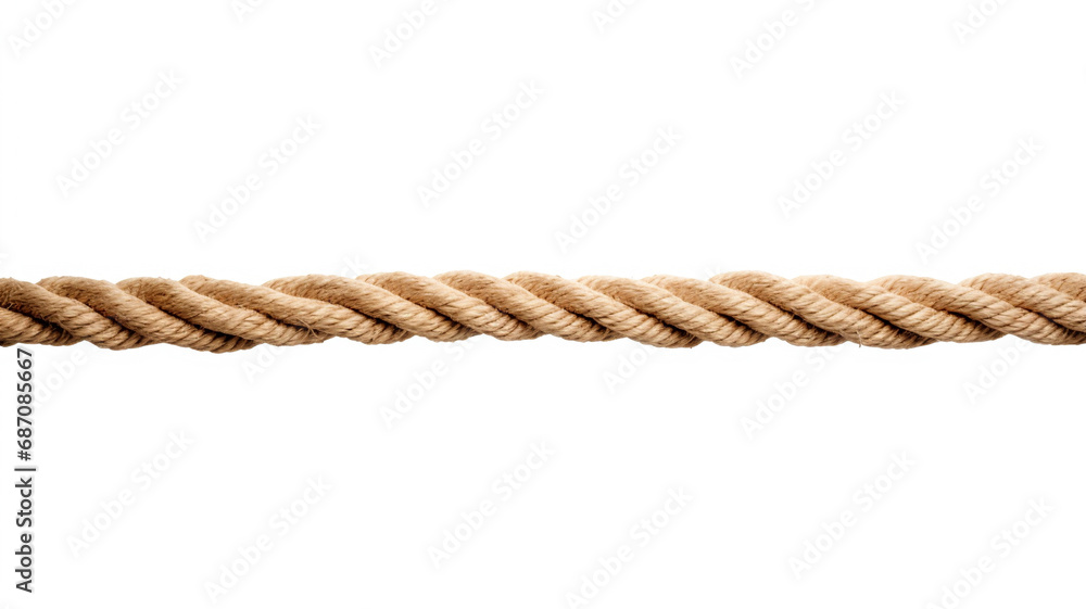 Isolated and seamless rope on white background. AI Generative.
