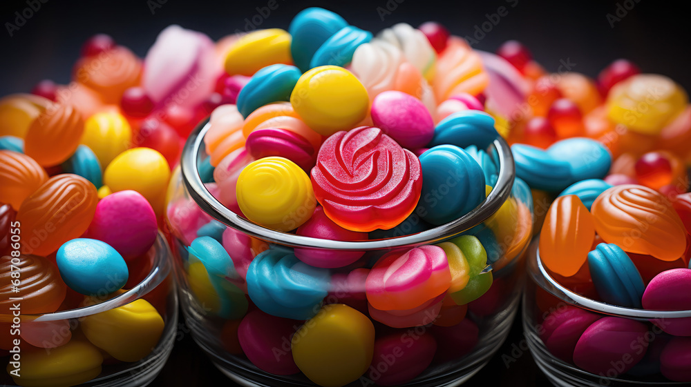 Assorted Colorful Candies Close-Up