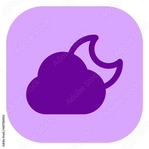 Editable night sky, moon and cloud vector icon. Part of a big icon set family. Perfect for web and app interfaces, presentations, infographics, etc
