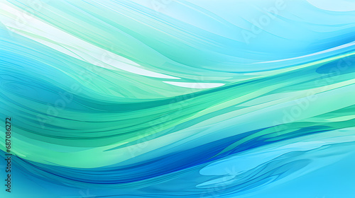 Artistic background with abstract blue and green water ripples