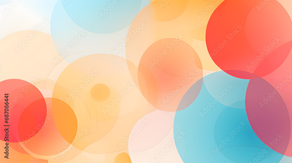 Colorful abstract background with overlapping circles in soft shades Colorful abstract background with overlapping circles in soft shades