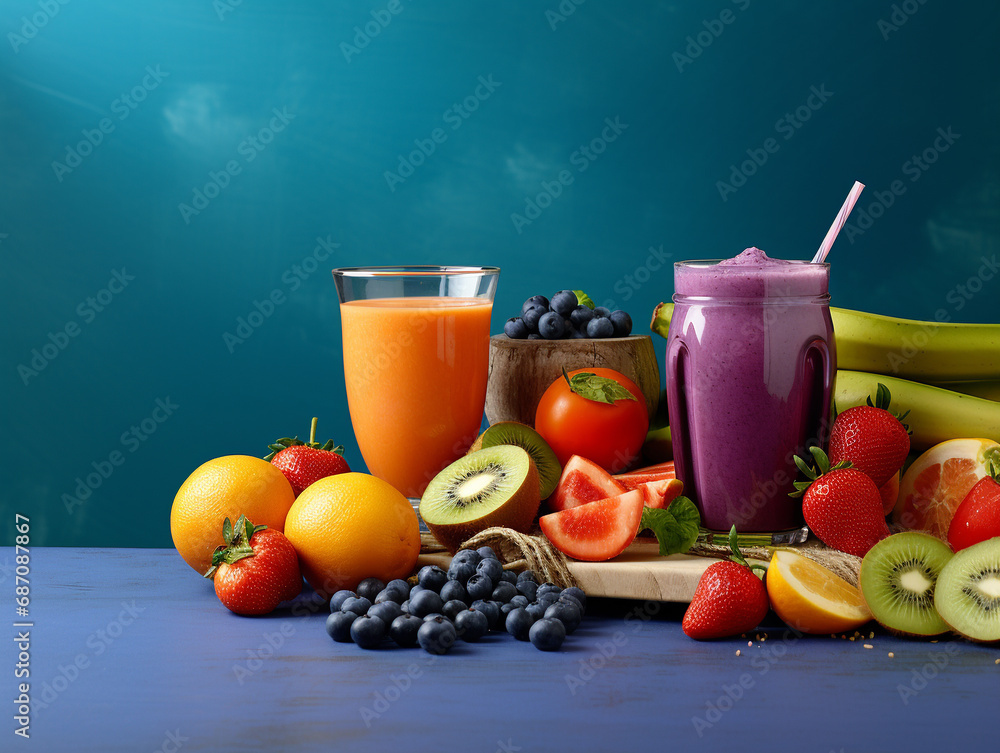 AI generateddetox shakes on neutral background AI generateddetox shakes on neutral background