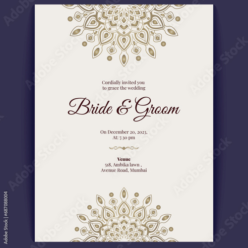 indian wedding card design, invitation template