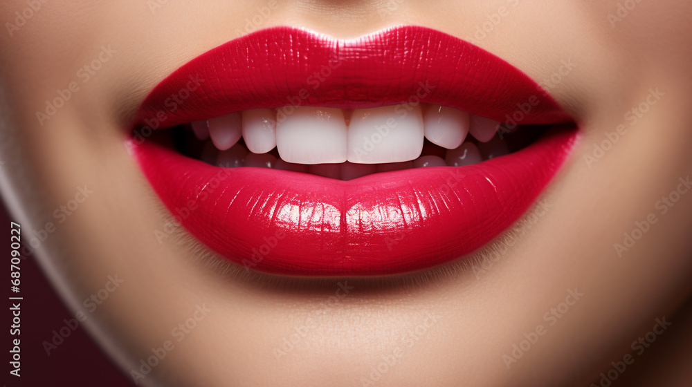 Lipstick on red, pink and bamboo background for valentine's day gift Lipstick on red, pink and bamboo background for valentine's day gift