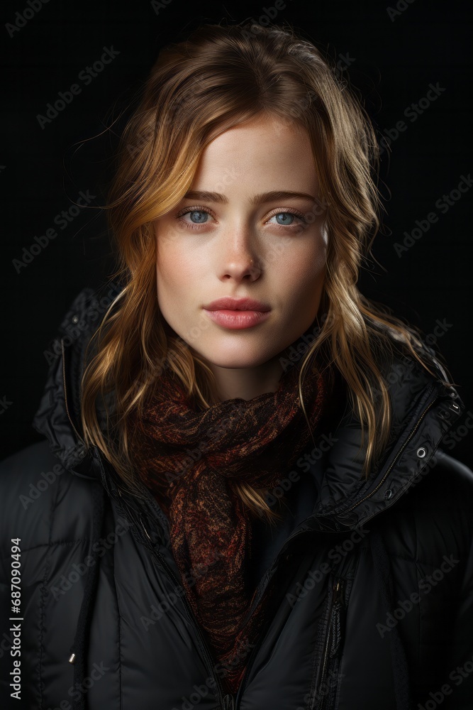 Portrait of scandinavian nordic woman with light eyes Portrait of scandinavian nordic woman with light eyes
