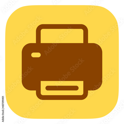 Editable vector print printer icon. Part of a big icon set family. Perfect for web and app interfaces, presentations, infographics, etc