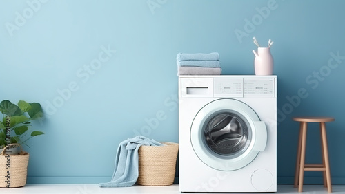 Modern Home Laundry Room with Washing Machine