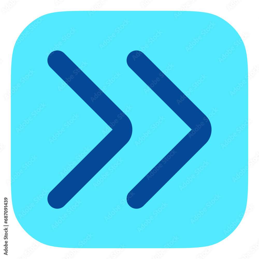 Vector double arrow chevron right icon. Black, white background. Perfect for app and web interfaces, infographics, presentations, marketing, etc. Vector double arrow chevron right icon. Black, white background. Perfect for app and web interfaces, infographics, presentations, marketing, etc.