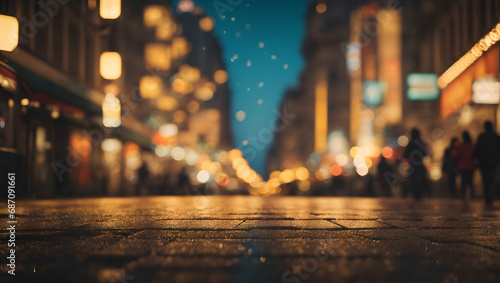 an abstract background resembling a symphony of bokeh lights and shadowy city outlines, all bathed in vintage tones to evoke a classic, artistic impression.