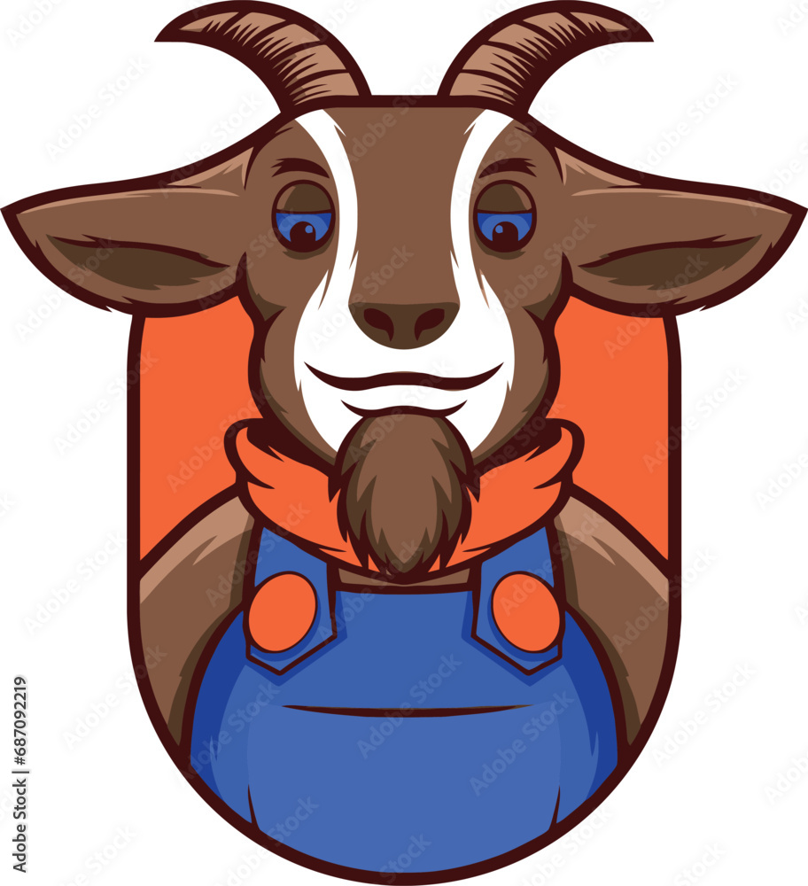 Naklejka premium goat logo