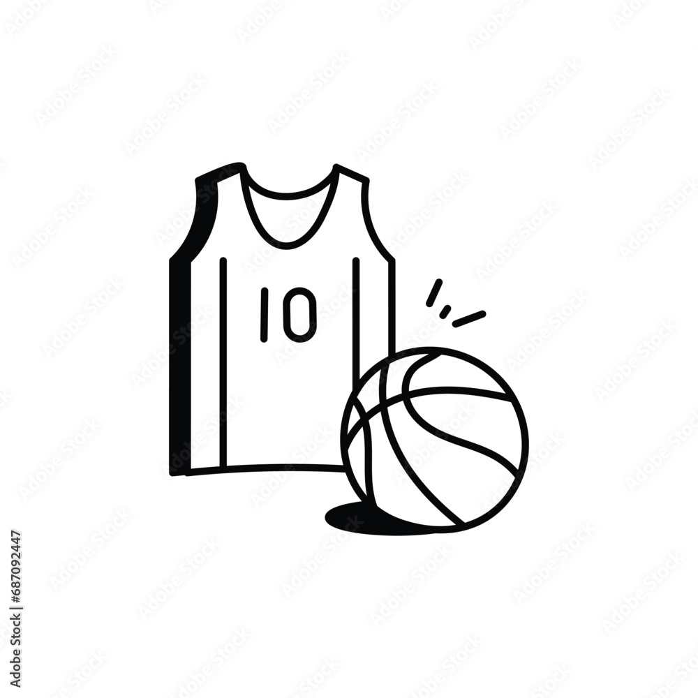 Basketball Jersey icon vector stock illustration Basketball Jersey icon vector stock illustration