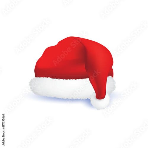 Santa Claus red hat isolated or transparent png, Merry Christmas or X mas