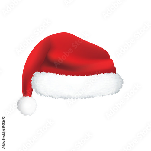 Santa Claus red hat isolated or transparent png, Merry Christmas or X mas