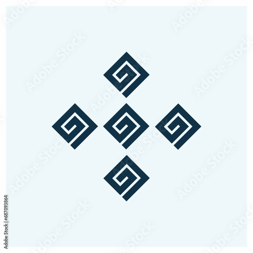 Kamon Symbols of Japan. Japanesse clan kamon crest symbol. japanese ancient family stamp symbol. A symbol used to decorate and identify people in family. Sumitat Inazuma