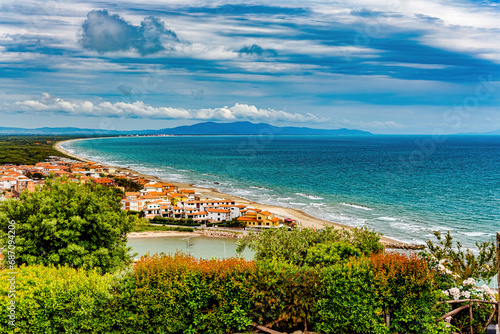 Marine landscape of Castiglione della Pescaia beach Grosseto Tuscany Italy