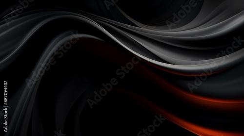Black and red abstract wavy background. Vector illustration for your design