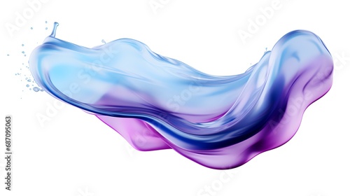 Abstract blue and purple water splash. 3d rendering  3d illustration.