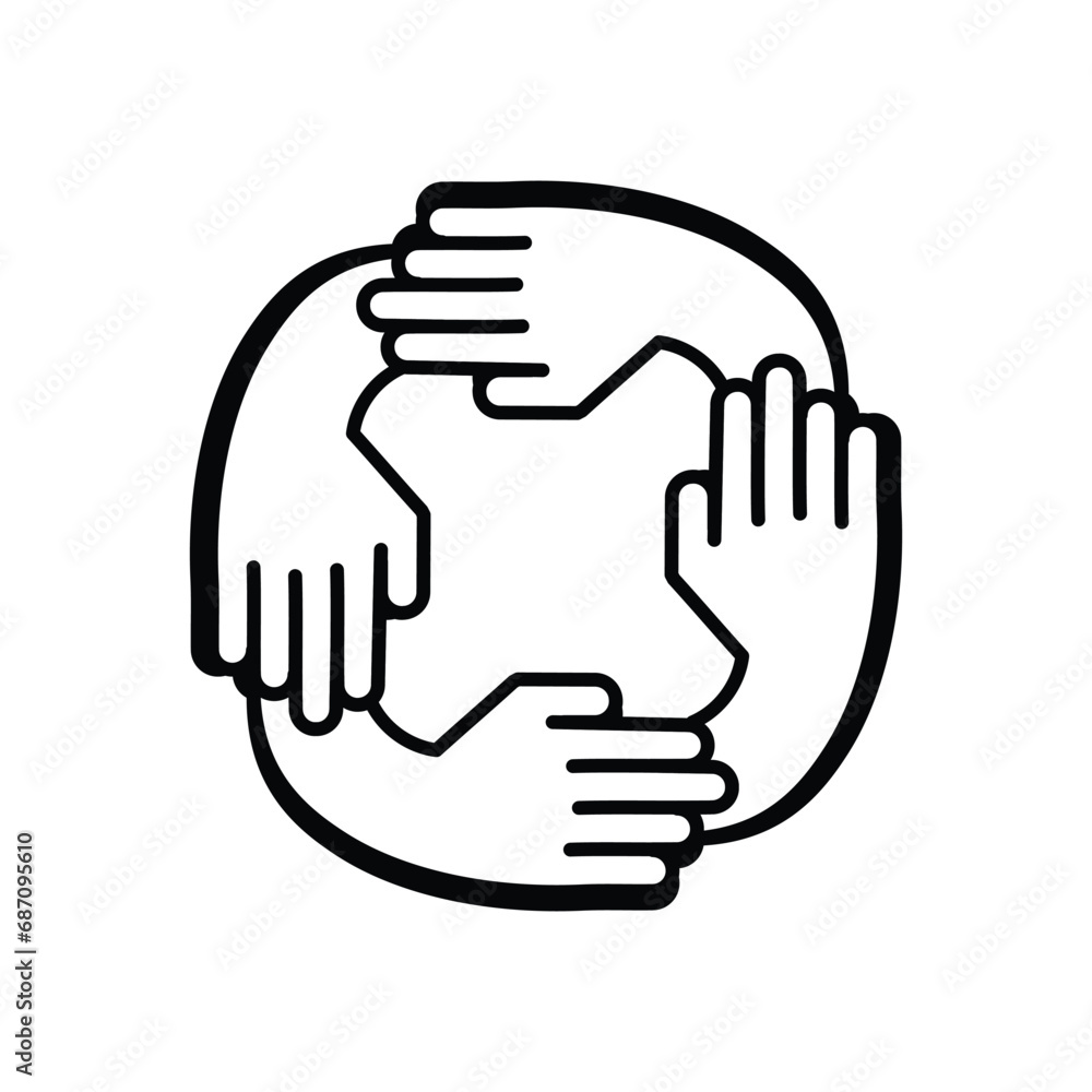 Teamwork icon vector stock illustration Teamwork icon vector stock illustration