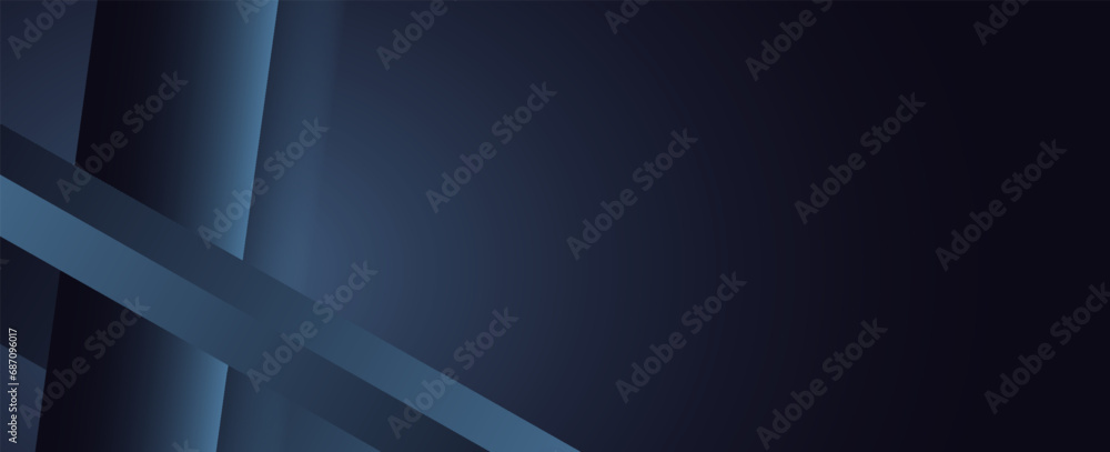 Modern black blue abstract background. Minimal. Color gradient. Dark. Web banner. Geometric shapes. 3d effect. Triangle stripes. Design. Futuristic. vector