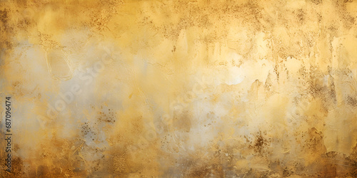 Glistening Bronze Plate Texture Elegant Metallic Background , Gold stucco wall texture yellow pattern background Generative Ai