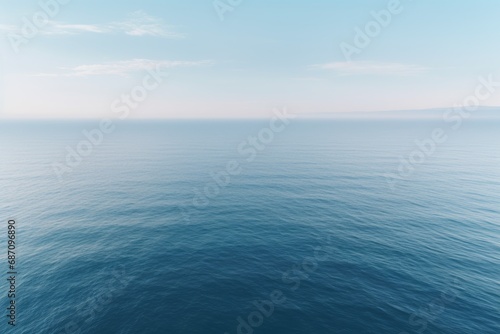 Empty Ocean view from above. Sea surface aerial view. Water surface background. View of beautiful sea wave surface photo