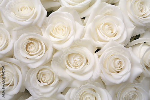 beautiful white roses background for wedding