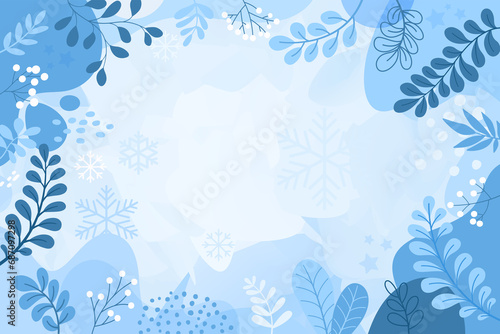 abstract christmass winter background design.Christmas greeting card or invitation design. Vector frame with hand drawn.