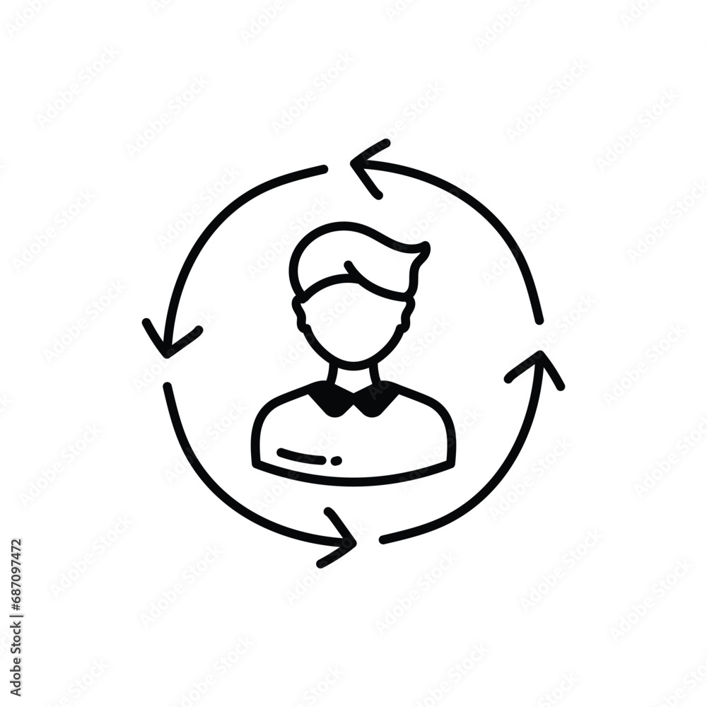Human Resources icon vector stock illustration
