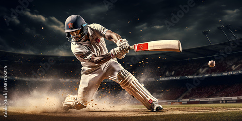 atsman in action Detailed High resolution High,Precision in Motion: Detailed High-Resolution Image of Batsman's Shot