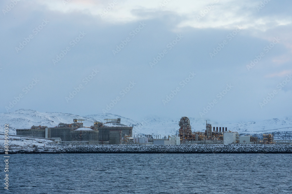 Naklejka premium Melkøya, Hammerfest, Finnmark, Norway