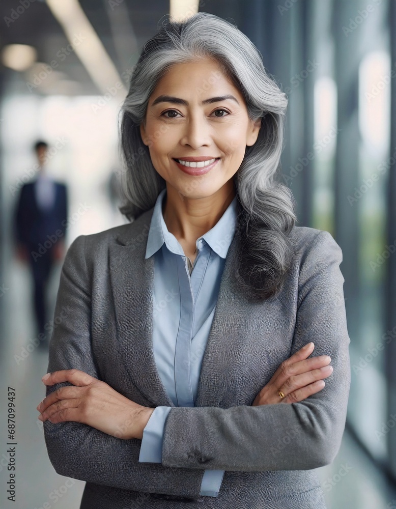 Asian Middle Aged Succesful Business Woman or Entrepreneur. Wearing Fashionable Business Outfit Asian Middle Aged Succesful Business Woman or Entrepreneur. Wearing Fashionable Business Outfit