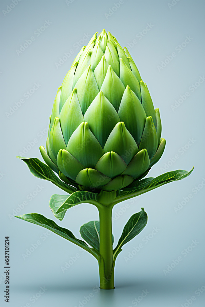 Obraz premium Artichoke. Portrait. Ideal for advertising or banner.