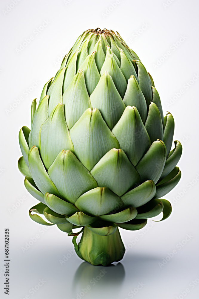 Obraz premium Artichoke. Portrait. Ideal for advertising or banner.