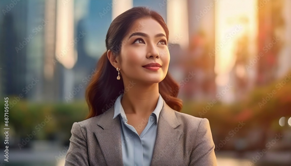 Asian Middle Aged Succesful Business Woman or Entrepreneur. Wearing Fashionable Business Outfit Asian Middle Aged Succesful Business Woman or Entrepreneur. Wearing Fashionable Business Outfit