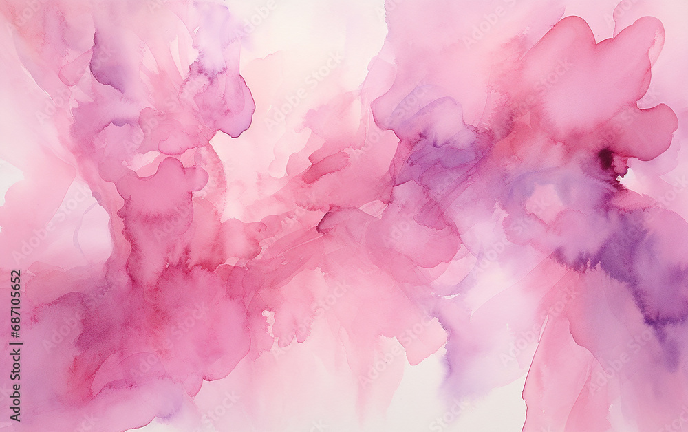 Aquarela abstrata em tons de rosa Aquarela abstrata em tons de rosa