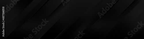 Black luxury background with grey shadow diagonal stripes. Dark elegant dynamic abstract BG. Trendy geometric neumorphism. Universal minimal 3d sale modern backdrop. Amazing deluxe business template photo