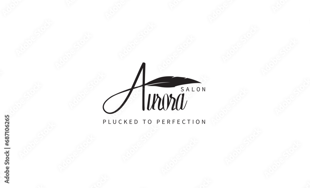Aurora logo, salon logo, minimal logo Aurora logo, salon logo, minimal logo