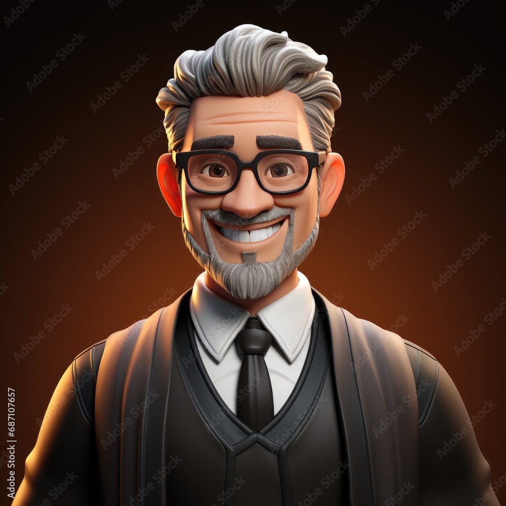 3d cartoon Character of Lawyer 3d cartoon Character of Lawyer