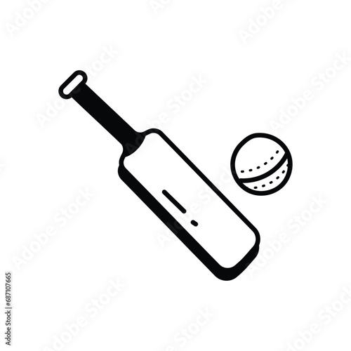 Cricket icon vector stock illustration