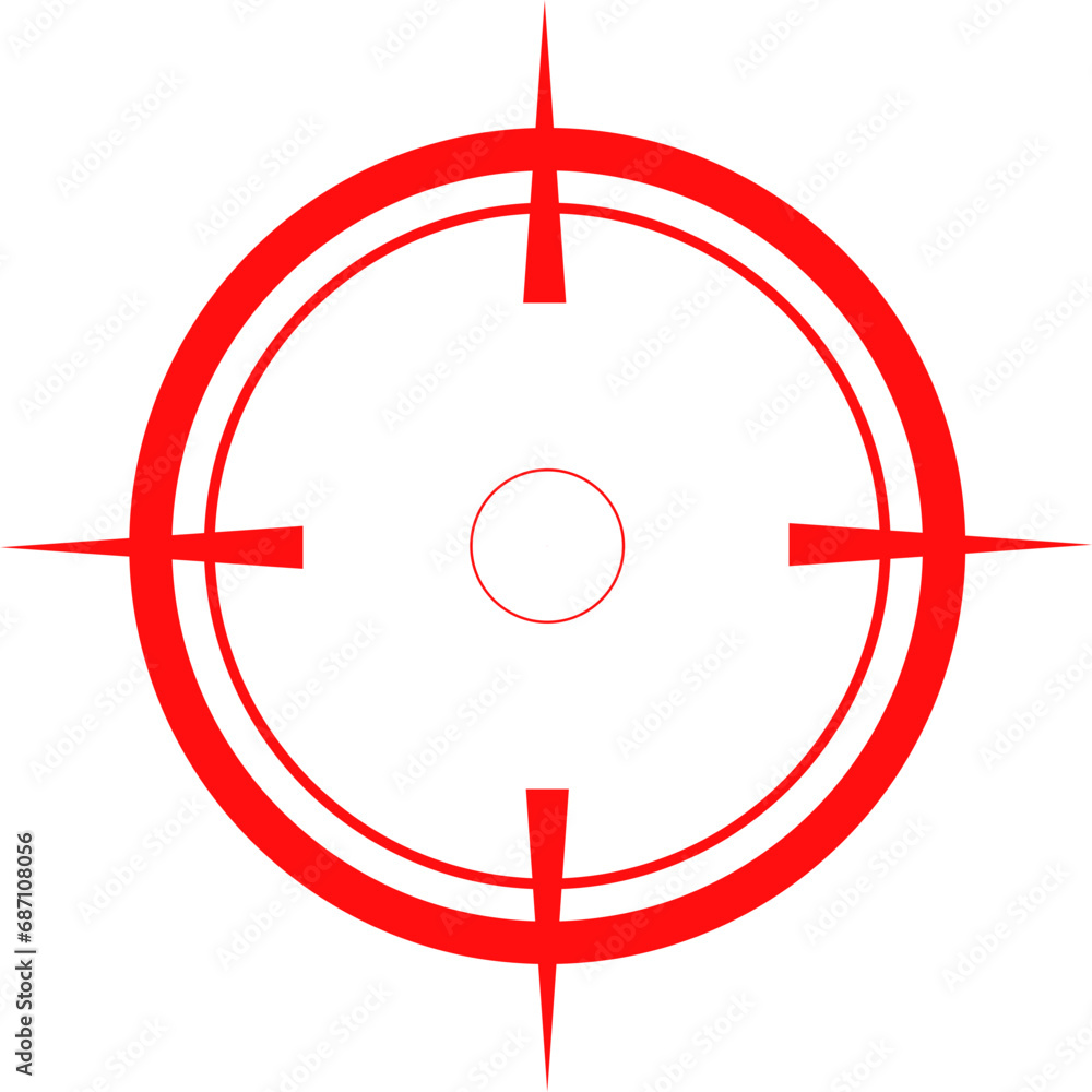 Crosshairs target for sniper shot. Crosshairs target for sniper shot.