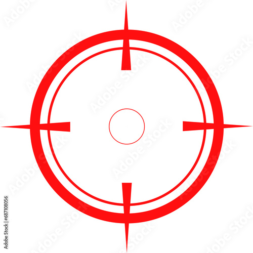 Crosshairs target for sniper shot.