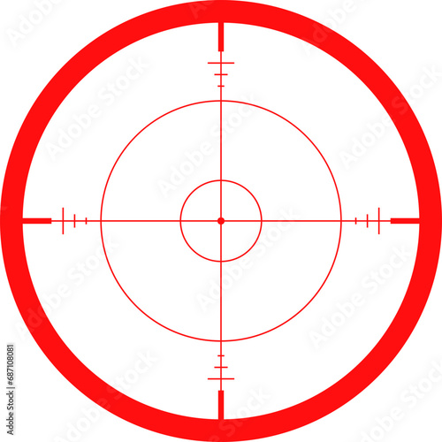 Crosshairs target for sniper shot.