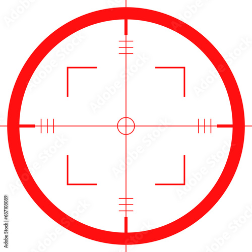 Crosshairs target for sniper shot.