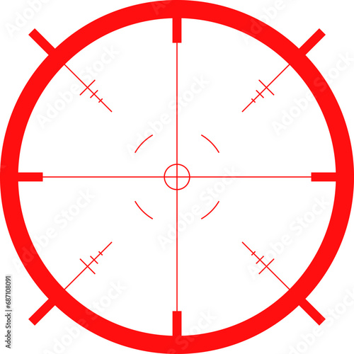 Crosshairs target for sniper shot.